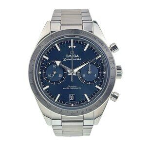 Omega Speedmaster Steel Blue Dial 40.5mm Manual Wind Watch 332.10.41.51.03.001